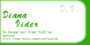 diana vider business card